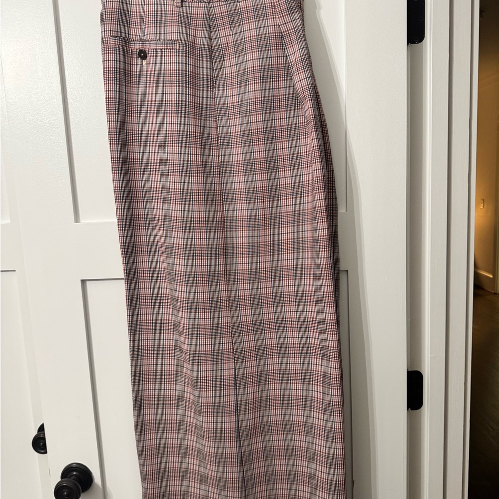 Anthtoopologie  Plaid Pant - brown, pink and Gray